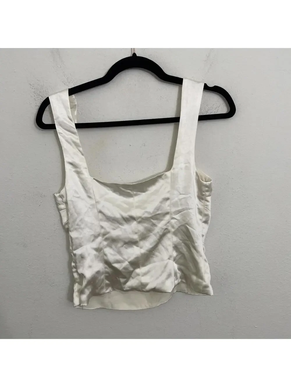 Revolve Pammi Top Runaway The Labe satin Ivory size S $85msrp - Picture 8 of 9
